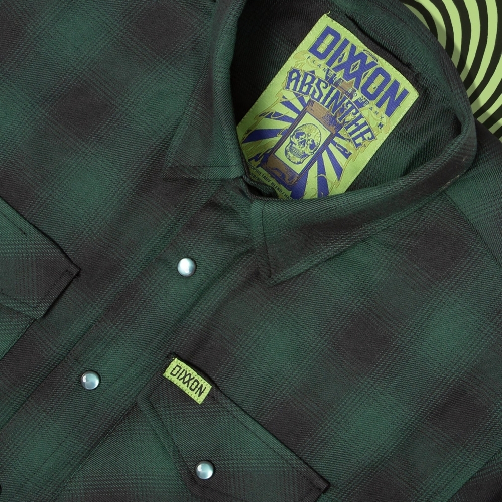 DIXXON Dark Green Plaid Casual Shirt